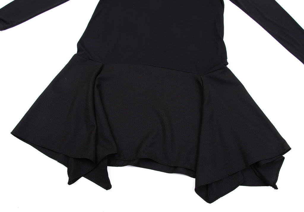 A/T ATSURO TAYAMA JAPAN. Black Material Switching Dress