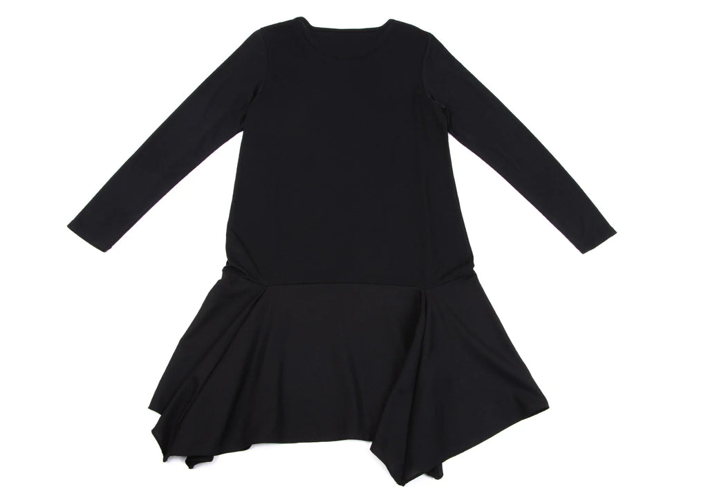 A/T ATSURO TAYAMA JAPAN. Black Material Switching Dress