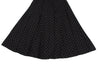 KENZO PARIS. Vintage Black Dot Printed Wool Flare Skirt