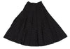 KENZO PARIS. Vintage Black Dot Printed Wool Flare Skirt