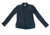 45rpm 45R JAPAN. Navy Striped Indigo Dyed Cotton Gauze Shirt