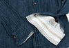 45rpm 45R JAPAN. Navy Striped Indigo Dyed Cotton Gauze Shirt