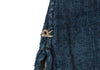 45rpm 45R JAPAN. Navy Striped Indigo Dyed Cotton Gauze Shirt