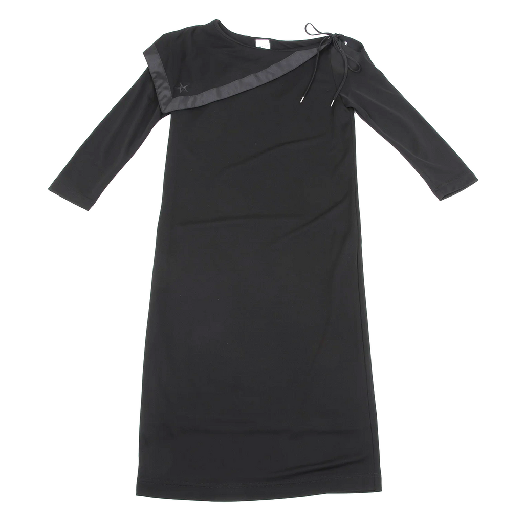 Jean Paul GAULTIER  PARIS. FOR SEPT PREMIERES  Black Star Embroidery Asymmetry Collar Dress