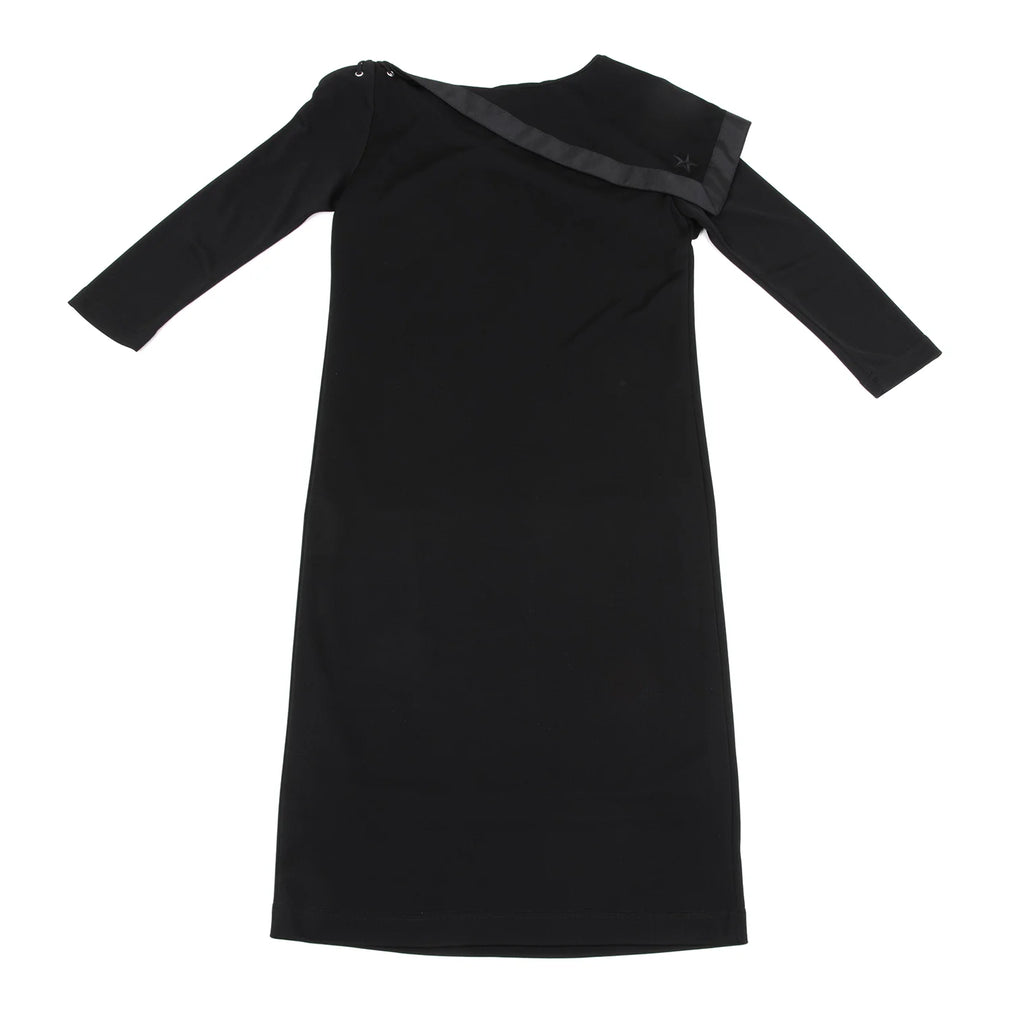 Jean Paul GAULTIER  PARIS. FOR SEPT PREMIERES  Black Star Embroidery Asymmetry Collar Dress