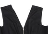 Jean Paul GAULTIER FOR SEPT PREMIERES PARIS. Black Cotton Nylon Sleeveless Zip Dress