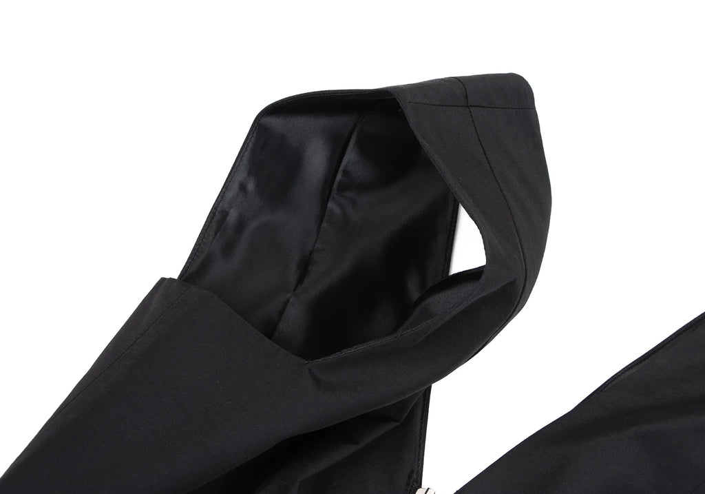 Jean Paul GAULTIER FOR SEPT PREMIERES PARIS. Black Cotton Nylon Sleeveless Zip Dress