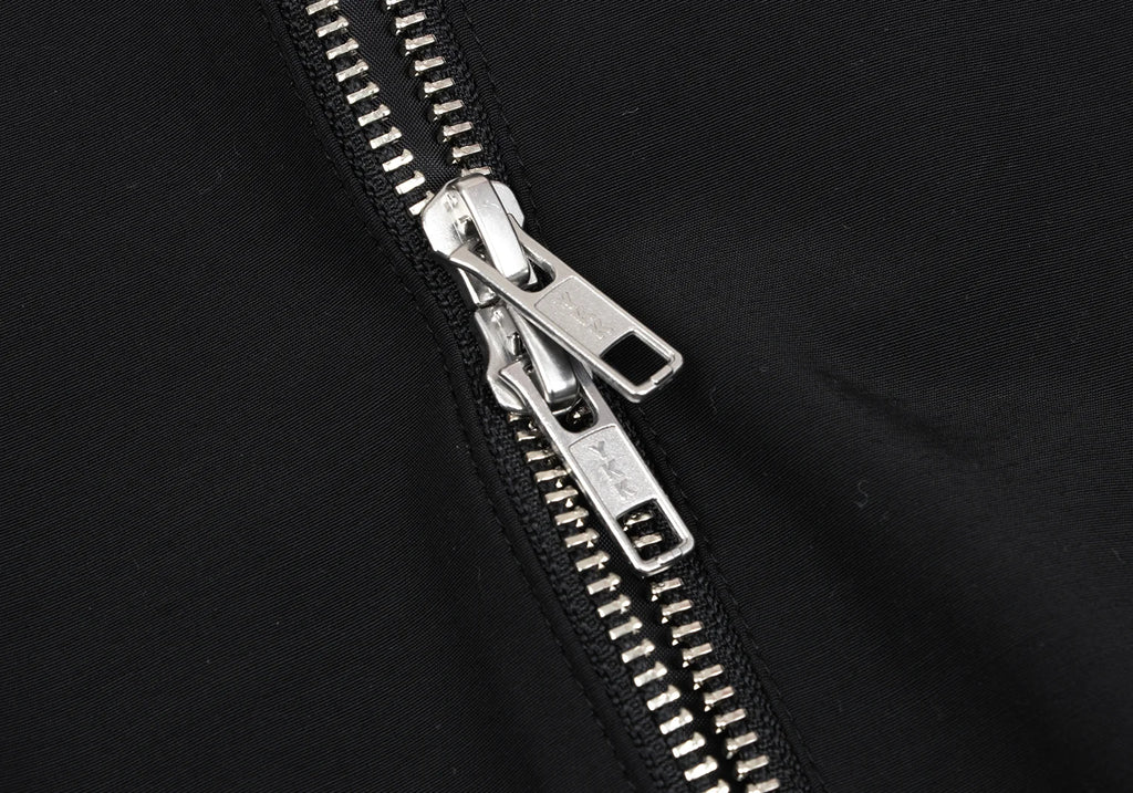 Jean Paul GAULTIER FOR SEPT PREMIERES PARIS. Black Cotton Nylon Sleeveless Zip Dress