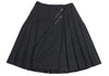 Jean Paul GAULTIER FOR SEPT PREMIERES.  PARIS. Charcoal Color Wool Stretch Pleats Wrap Skirt