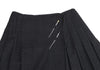 Jean Paul GAULTIER FOR SEPT PREMIERES.  PARIS. Charcoal Color Wool Stretch Pleats Wrap Skirt