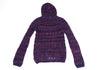 COMME des GARCONS JAPAN. JUNYA WATANABE. Openwork Purple Stripe Knit Hoodie