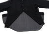 COMME des GARCONS JAPAN. Black Poly Round Collar Semi-Sheer Shirt