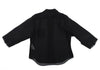 COMME des GARCONS JAPAN. Black Poly Round Collar Semi-Sheer Shirt
