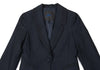 Ray BEAMS JAPAN. Navy Poly Rayon Piping Jacket / Blazer