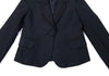 Ray BEAMS JAPAN. Navy Poly Rayon Piping Jacket / Blazer