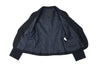 Ray BEAMS JAPAN. Navy Poly Rayon Piping Jacket / Blazer