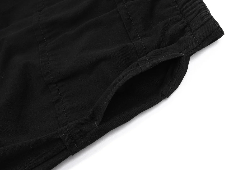 COMME des GARCONS JAPAN. Black Dyed Cotton Tuck Skirt