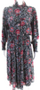 Isabel Marant Etoile Paris.  Black Silk Chiffon Floral A-Line Maxi Dress