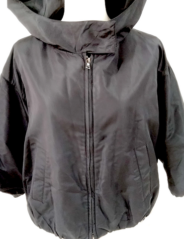 ISSEY MIYAKE JAPAN. zucca Navy Wool Nylon Short Pea Coat
