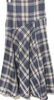 PUBLIC TOKYO. JAPAN. Navy Tartan Plaid Check, deformed cut high waist skirt