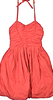 Miu Miu Italy. Red Cotton Flare Summer Dress