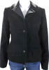 Prada Italy. Black Wool Twill Button Up Blazer Jacket