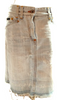 DOLCE&GABBANA ITALY. D&G. Cotton Intentional Distressed Unfinished Hem Skirt