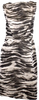 LANVIN Paris. Multicolor Animal Print Jacquard Sleeveless Sheath Dress