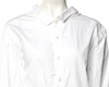 Hommegirls White Cotton Long Sleeve Button-Up Top/Tunic