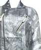 BLK DNM Stockholm/NYC. NEW W/TAG. Silver Polyester Leather Details Jacket