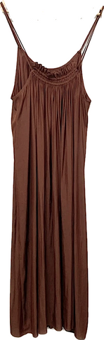 Isabel Benenato Italy. Black Scoop Neck Long Dress