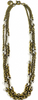 Giles & Brother G&B NY. PHILIP CRANGI DESIGNER. Multi Chain Brass & Silver Tone Triple Layered Necklace