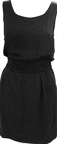 Maison Margiela MM6 Paris. Black Grey Denim Half Button Down Dress w/Back Pockets