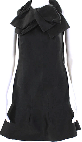 Celine Paris. Phoebe Philo Designed Black Viscose/Acetate Blend Mini Dress