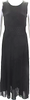 Jean-Paul Gaultier. Fuzzi. Black Woven Knit High Waist Sleeveless Maxi Dress