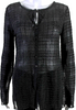 Fendi Italy. Gray Semi-Sheer Long Sleeve Metallic Button Down Blouse