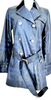 Burberry London Vintage Blue PolyTech Trench Coat