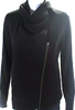 Helmut Lang Black Asymmetrical Zipped Collared Darte Jacket