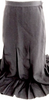 Chanel Paris. Black Acetate, Viscose Blend Pleats Accent Flared Skirt
