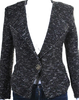 Isabel Marant Etoile Paris. Black Tweed One Button Unlined Jacket/Blazer