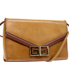 GIVENCHY PARIS. Leather Browns Color Vintage Shoulder Bag / Clutch