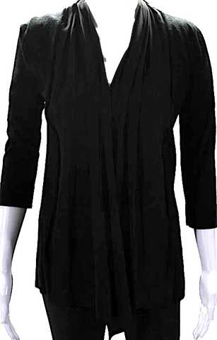 ISSEY MIYAKE JAPAN. sunaokuwahara Black Poly Rayon Pull Over Shirt Dress