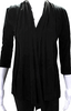 Fendi Italy.  3/4 Sleeve Black Silk Draped Cashmere Cardigan Sweater Top