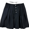Miu Miu Italy. Vintage A Line Webbing-Trimmed Pleated Mini Skirt Star Button