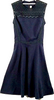 Stella McCartney UK. Navy Blue Rayon, Nylon, Vegan Leather Dress