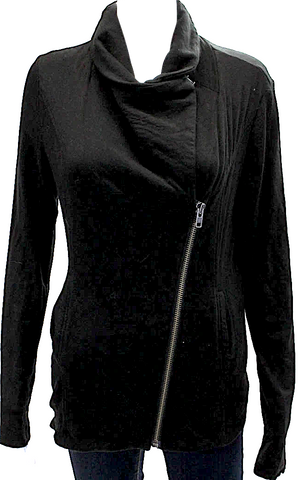 Helmut Lang NY.NEW W/TAGS. Black Silk Floral Print Scoop Neck Wrap Blouse