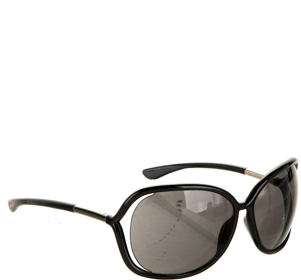 Tom Ford NY. Black Acetate Oversize Tinted Sunglasses