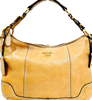 Prada Italy. Beige Brown Leather Medium Size Shoulder Bag