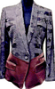 Haider Ackermann Belgium. Black Brown Broad Floral Jacquard Colorblock Blazer Jacket