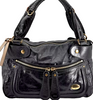 Chloe Paris. Vintage Black Leather Braided Handle Bay Shoulder Hand Tote Shoulder Bag